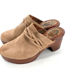 Born Boc Cadi Clogs 9 hellbraun neu ohne Etikett bequeme Western-Pantoletten Absätze Reisekapsel - Bild 1 von 6