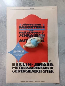 1921 ORIGINAL BERLIN JENAER METALLWAREN FACON Weigel REVOLVERBÄNKE Cannstadt - Bild 1 von 2