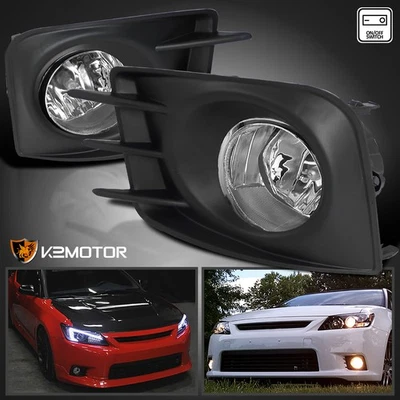 Fits 2011-2013 Scion tC Clear Driving Bumper Fog Lights Lamps+Switch+Wiring Foto 1 de 4