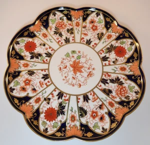 Royal Crown Derby 6041 Imari 13 3/4" Wavy Edge Gilded Serving Tea Tray 1915 VGC - Picture 1 of 6