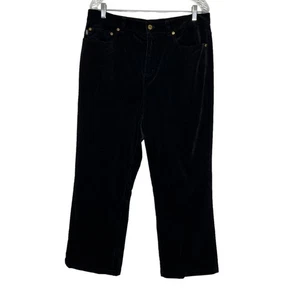 Pantalones de mezclilla Ralph Lauren negros rectos de pana talla 14 - Imagen 1 de 9