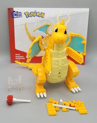 Mega Pokemon Dragonite Motion Building Blocks Set Loose Complete 388Pcs Mattel - Image 1 of 4