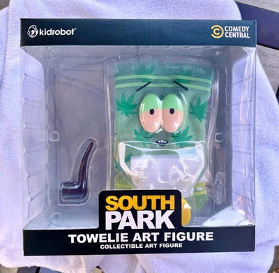 SOUTH PARK x kidrobot TOWELIE 8" Glow-in-the-Dark Pot Leaf EDITION /420 SOLD OUT - Image 1 of 4