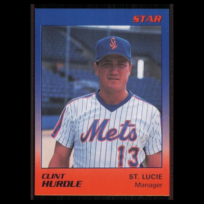 Clint Hurdle #6 1989 Star Minor League St. Lucie Mets Baseball Card MLB NM - Image 1 of 3