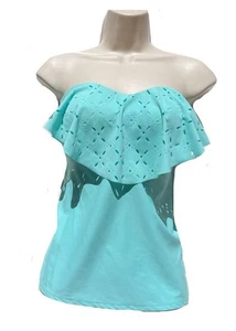 So Girls Tankini Swimming Suit Aqua Blue Swimwear UV Protection Size XL - Picture 1 of 3