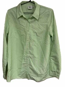 Princess Polly Shirt Womens Size 6 Green White Striped Oversized - Bild 1 von 8