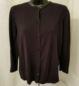 Ann Taylor LOFT Womens Cardigan Sweater Shirt Top Blouse Size M Medium Black - Picture 1 of 5