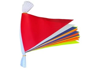 MEHRFARBIG DREIECKIG 10 Meter (32 Fuß) FLAGGE JAGT 24 Flaggen - Bild 1 von 1
