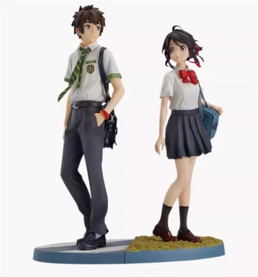 US! Your Name.Tachibana Taki Miyamizu Mitsuha Figure Model Toy Birthday Present  - Image 1 of 4