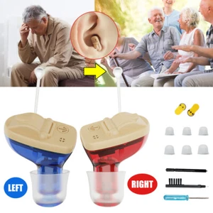 Digital Mini Hearing Aids Invisible In Ear Small Sound Voice Amplifier Enhancer - Picture 1 of 31