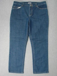 TC11428 **JONES NEW YORK** TODAY RELAXED FIT WOMENS JEANS sz14P DARK BLUE - Picture 1 of 5