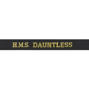 HMS Dauntless Woven Royal Navy Cap Tally Band | Genuine Issue Full Length Ribbon - Picture 1 of 1