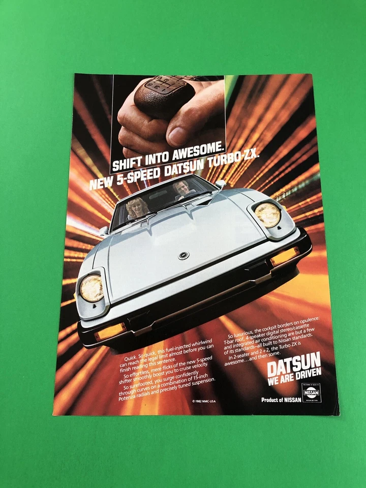 1981 1982 1983 DATSUN TURBO ZX TURBO-ZX ORIGINAL PRINT AD ADVERTISEMENT PRINTED - Image 1 of 1