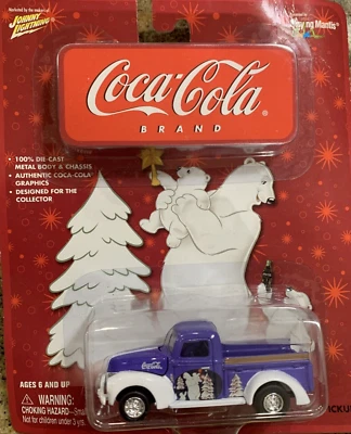 Johnny Lightning 40 1940 Ford Pickup Truck Coca Cola Polar Bears Christmas - Image 1 of 2