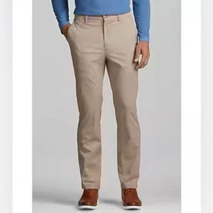 Jos. A. Bank Comfort Stretch Tailored Fit Chinos British Tan Khaki Size 38 x 30 - Picture 1 of 10