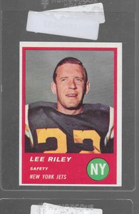 1963 Fleer Football #19 LEE RILEY Jets 17642