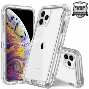 For iPhone 15 15 Plus 15 Pro 15 Pro Max Shockproof Clear Defender Case Clip - Picture 1 of 10