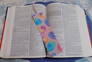 Bookmark EGG or EASTER Fabric or Cloth Handmade Pink Ribbon - Picture 1 of 4