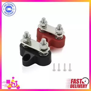2Pcs Dual Stud Battery Junction Post, 1/4 Inch Bus Bar Terminal Block, M6 Power - Picture 1 of 6