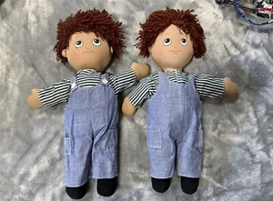 PAIR OF BOY FEELINGS EMOTION 16" DOUBLE SIDED SAD OR HAPPY FACE DOLL - Picture 1 of 8
