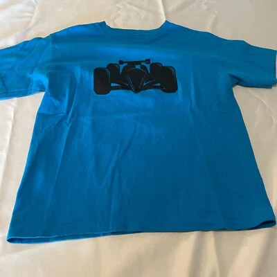 Молодежная футболка с коротким рукавом Gildan гоночный автомобиль автомобили синий хлопок - Изображение 1 из 4