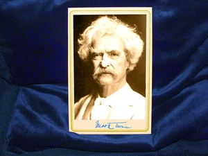 MARK TWAIN Writer Novelist Humorist Cabinet Card Photo Vintage 19th Century Repr - Picture 1 of 2