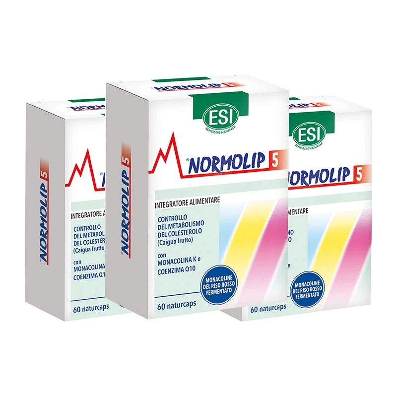 Esi - Normolip 5 60 Naturcaps Integratore Metabolismo Colesterolo - 3 Confezioni - Immagine 1 di 1