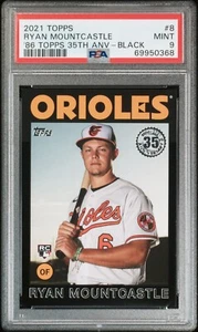 PSA 9 2021 Topps 35th Anniversary Ryan Mountcastle 86B-8 Black /299 - Picture 1 of 2