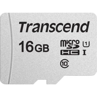 Scheda di Memoria microSDHC 16GB Classe 10 NAND Transcend TS16GUSD300S-A - Immagine 1 di 2