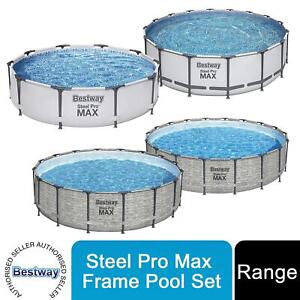 Bestway Steel Pro Max, 10' x 30",12' x 30",16' x 48'' or 18' x 48"Frame Pool Set