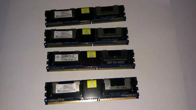 Nanya NT2GT72U4NA3BN-3C 2GB 2Rx4 PC2-5300F 667MHz DDR2 ECC Memory(lot of 4) - Image 1 of 2
