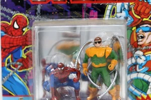 1994 TOYBIZ MARVEL SPIDER-MAN WEB OF STEEL SPIDER-MAN VS DOCTOR OCTOPUS MOC - Picture 1 of 7