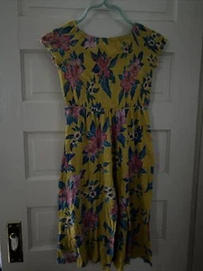 Zara Girls Collection Yellow Romper Jumpsuit Size 10 Girl Floral - Picture 1 of 3