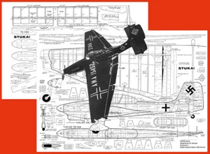 Model Airplane Plans (UC): STUKA Stunt 59" Inverted Gull Wing .29-.35 Hi Johnson - Picture 1 of 5
