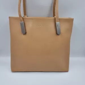 Frederic T Paris Tan Leather Convertible Backpack Shoulder Tote Bag Purse - Picture 1 of 19