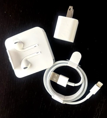 Accessories: Fast charger, cable, and earphone New, For all Type LC iPhone - Image 1 of 4