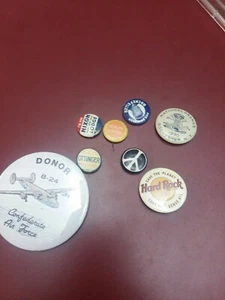 Assorted pins Buttons Vintage nixon rockefeller lodge b24 confederate - Picture 1 of 1