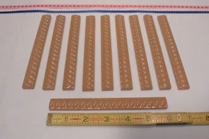 10 uds. *Marrón claro* Forro de cerámica vintage-lápiz-azulejos chisporroteantes; 5/8" X 6" Nuevo de Lote Antiguo - Imagen 1 de 12