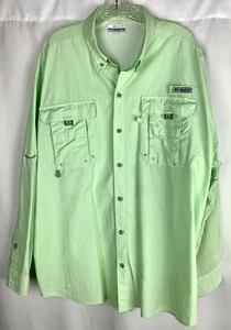 Columbia Mens PFG Green Bahama ll Long Sleeve Shirt sz XL (14997) - Picture 1 of 3