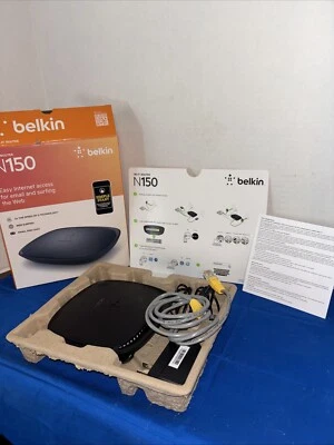 Belkin N150 Wireless/Wi-Fi Router 4 Port 2.4 GHz Easy Internet Access NEW-SEALED - Image 1 of 4
