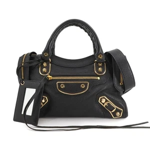 BALENCIAGA Classic Metalic Edge Mini City Hand Shoulder Bag Black 90293326 - Picture 1 of 10