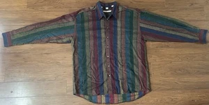 Camisa Retro Haupt Talla XL 17 1/2 44 Multicolor Rayas Informal Abotonada Hipster - Imagen 1 de 11