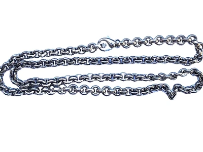 HEAVY PLATINUM DIAMOND ISABELLE FA  ROLO LINK NECKLACE 24" 85.1GR - Image 1 of 4