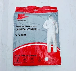 Set of 10 x Disposable protectiv chemical Coverall Size Small, Cat III Type 5/6 - Picture 1 of 6
