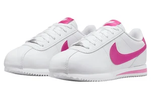 Nike Cortez GS White Laser Fuchsia Pink DM0950-104 Size 7Y - 8.5 Womens - Picture 1 of 7