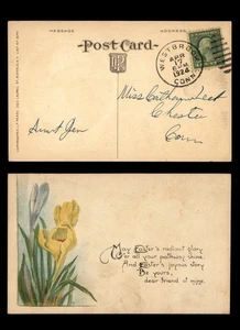 Mayfairstamps US 1924 Westbrook to Chester Flowers Easter Postcard aat_47581 - Picture 1 of 2