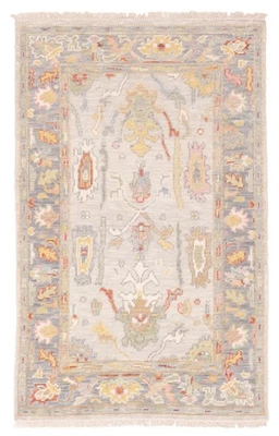 Traditional Hand-knotted Wool Oriental Carpet 3'6" x 5'6" Area Rug - Image 1 of 4