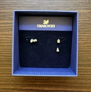 GREAT CONDITION Swarovski Asymmetric Pear Stud Earrings - Picture 1 of 3