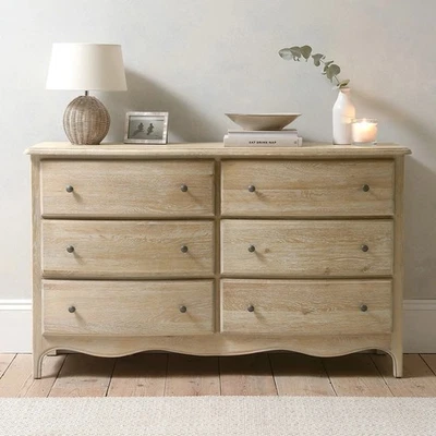 Limewash Oak 6 Drawer Chest RRP£999 - Image 1 of 4