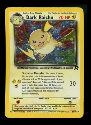 #4 Dark Raichu 83/82 Team Rocket 2000 Holo Secret Rare WOTC Pokémon Card TCG - Image 1 of 4